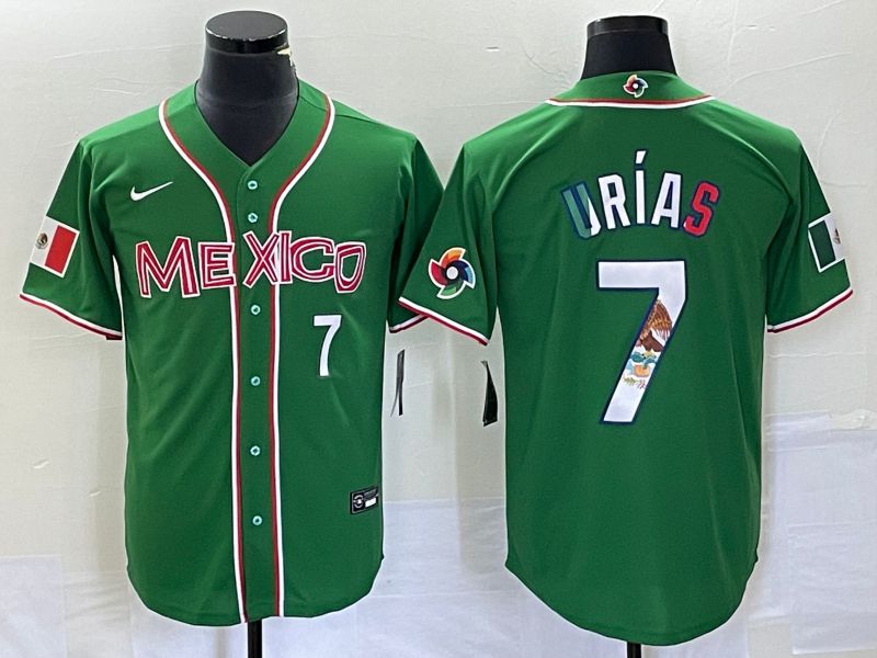 Men 2023 World Cub Mexico #7 Urias Green Nike MLB Jersey3->more jerseys->MLB Jersey